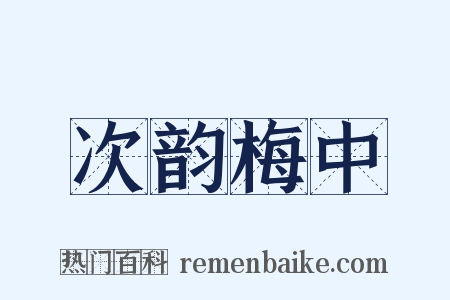 次韵梅中是什么意思的图片